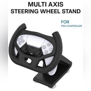 Multi Axis Steering Wheel Stand for PS5 Controller – Racing Game Mount Holder